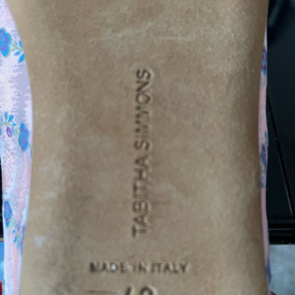 Tabitha Simmons Hermione Mary Jane Shoes Pink Pearl Jacquard Pointed Toe Size 40 - Picture 9 of 11